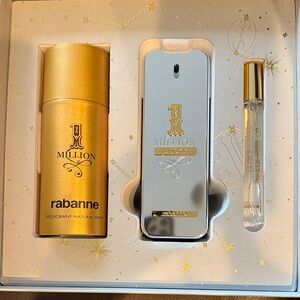 Paco Rabanne 1 Million Gold and Silver Grooming Set